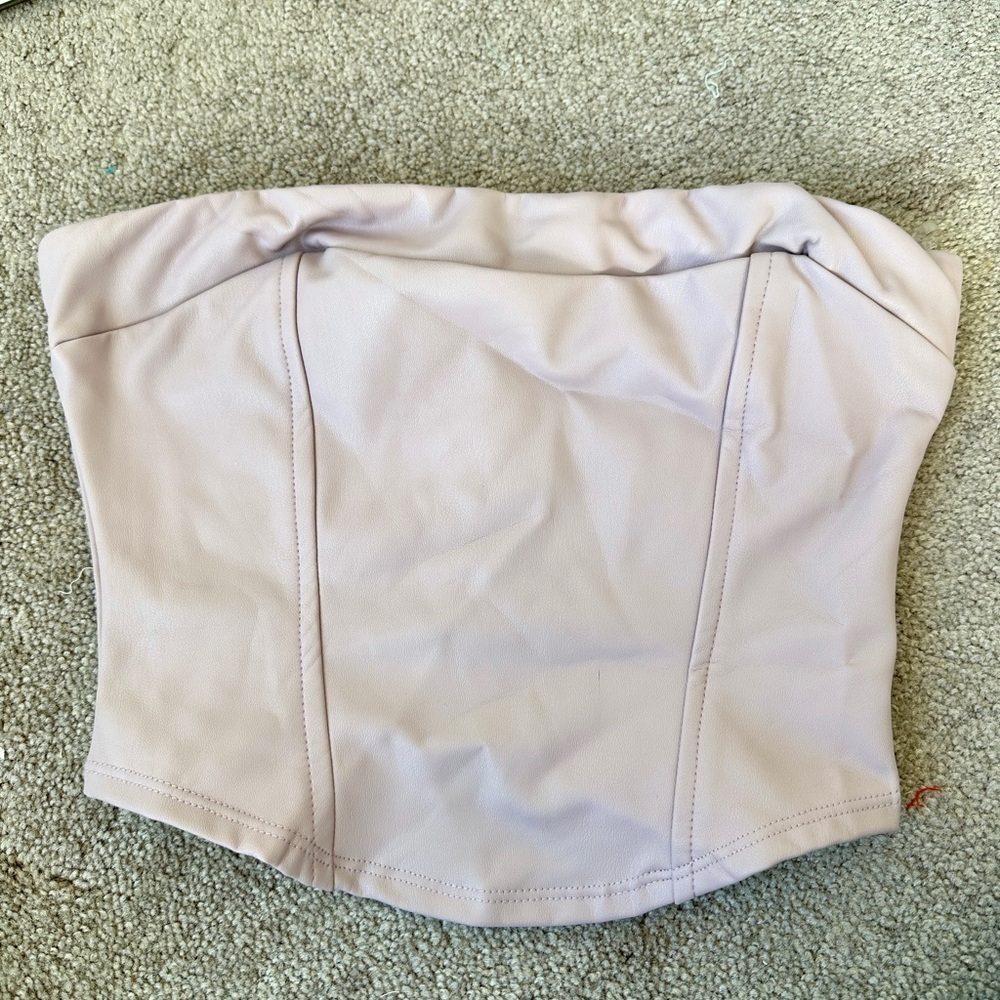 New with tags Altar’d State Faux Leather Lilac Tube Top